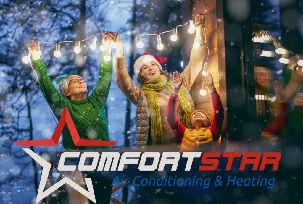 Winter, warm house, furnace works - Celebrating Christmas