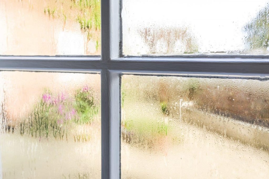 Glass windows condensation due to lack of Dehumidification System